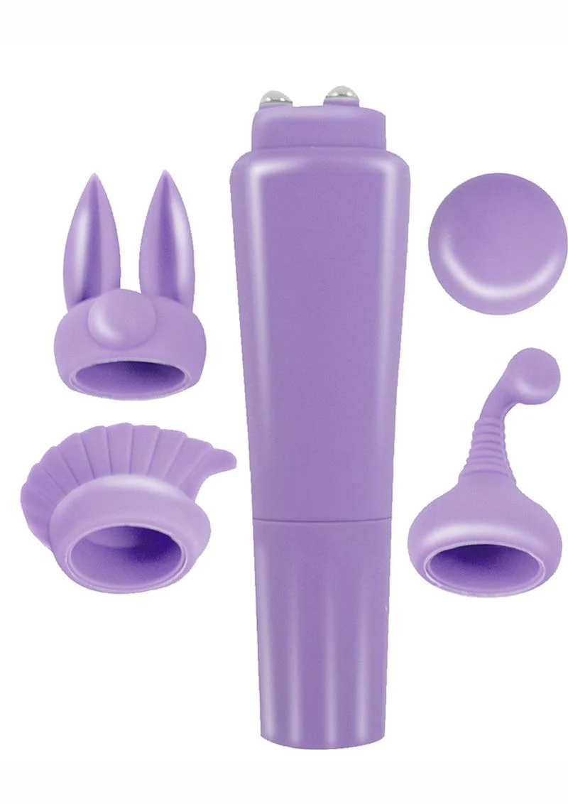 Intense Clit Teaser Kit Mini Vibrator with Silicone Attachments - Image 2