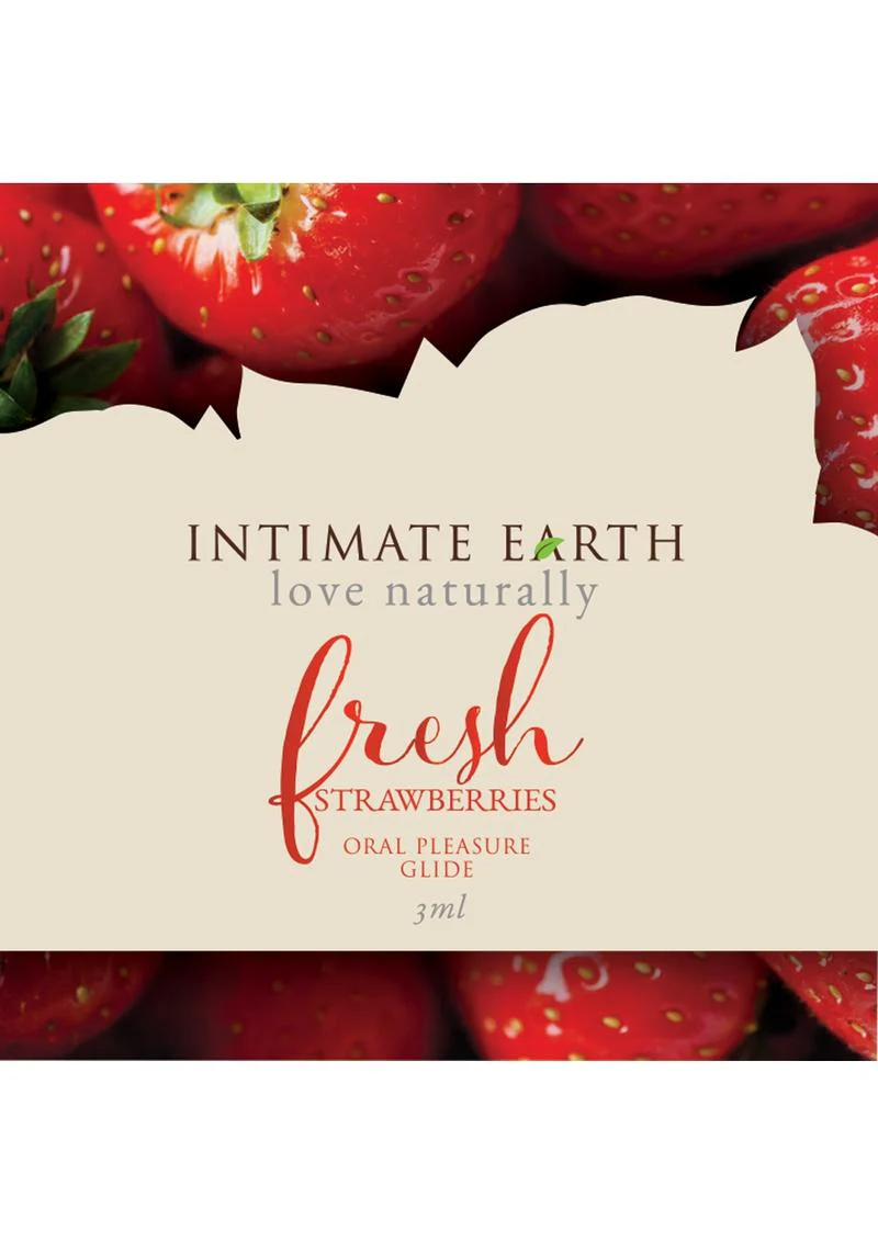 Intimate Earth Fresh Strawberries Natural Flavors Glide - Image 2