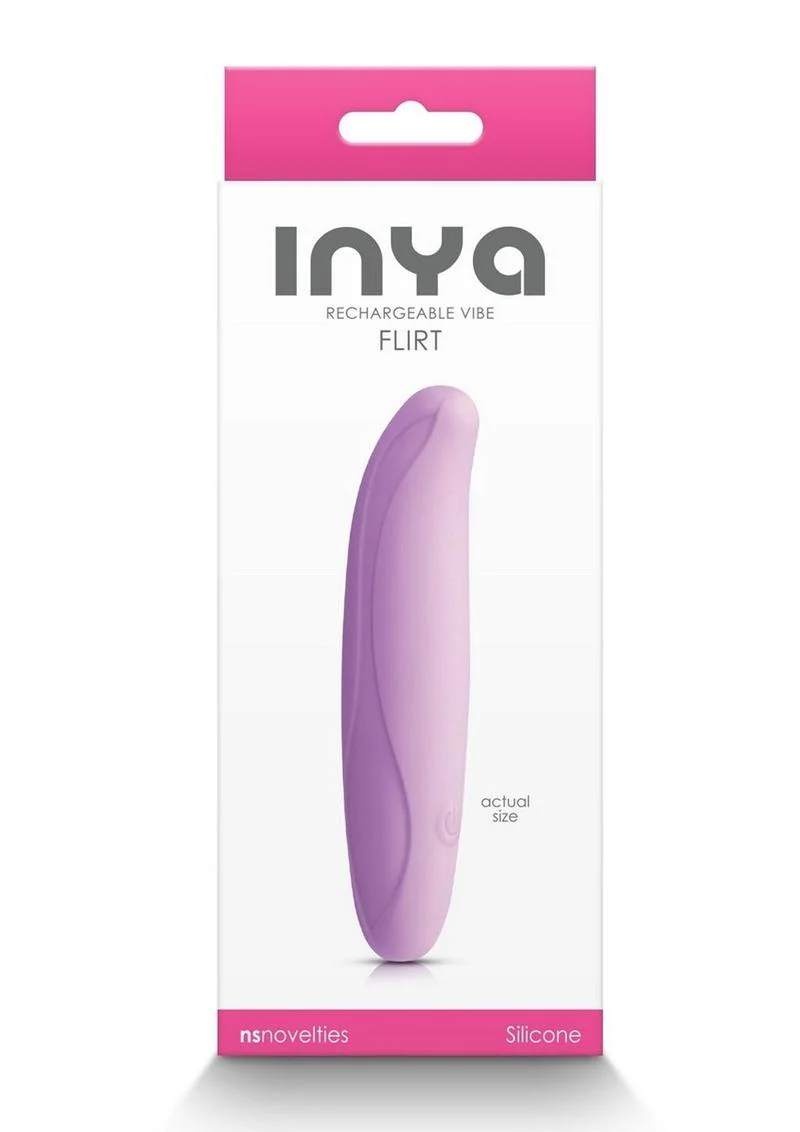 Inya Flirt Rechargeable Silicone Vibrator - Lavender - Image 5