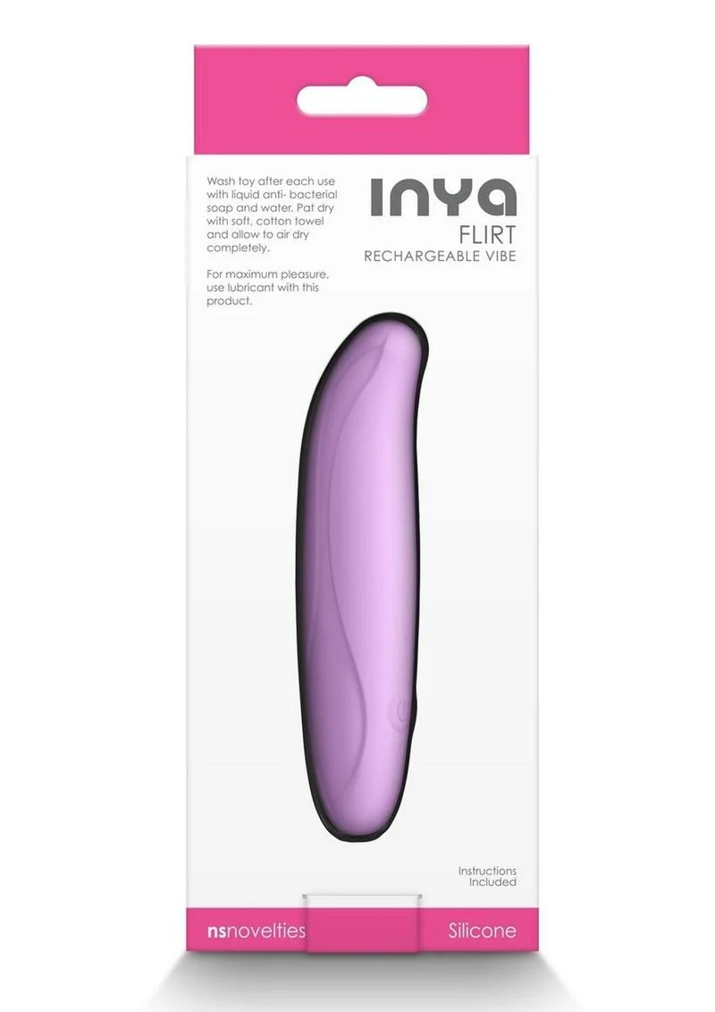 Inya Flirt Rechargeable Silicone Vibrator - Lavender - Image 6