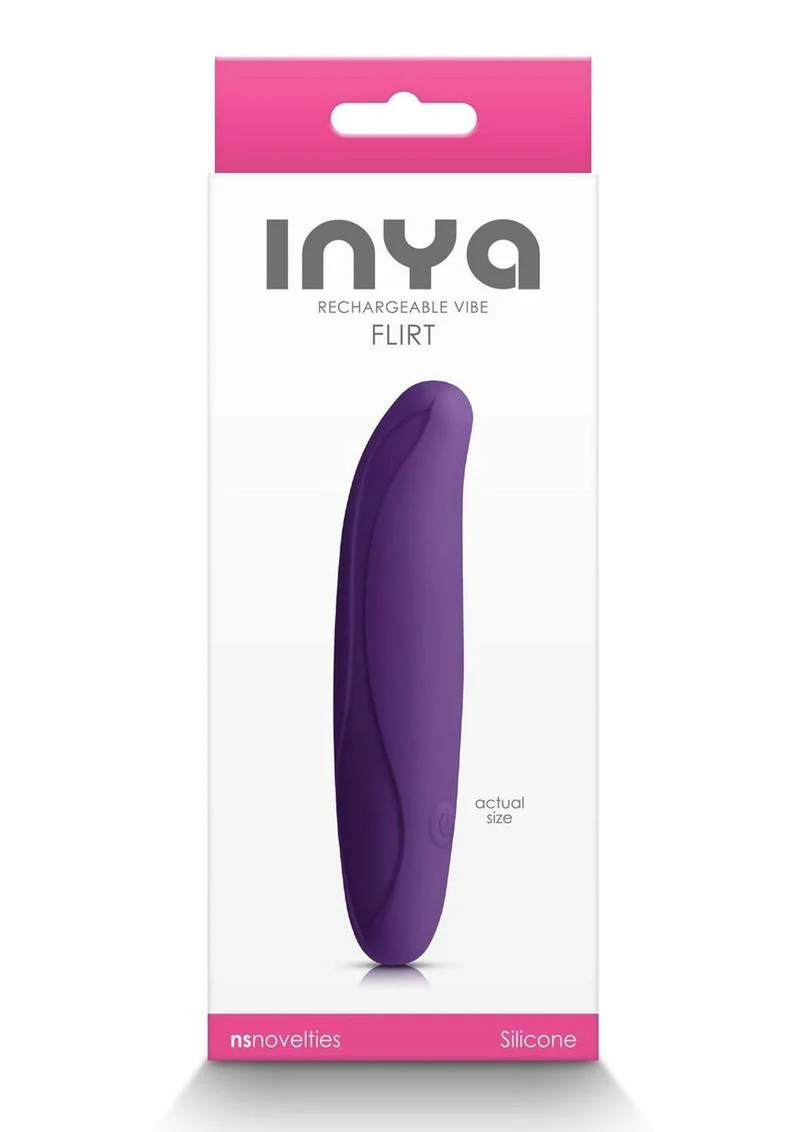 Inya Flirt Rechargeable Silicone Vibrator - Lavender - Image 7