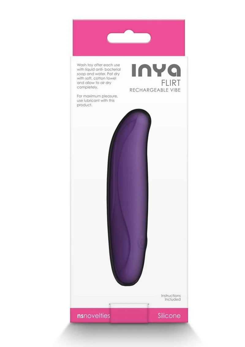 Inya Flirt Rechargeable Silicone Vibrator - Lavender - Image 8