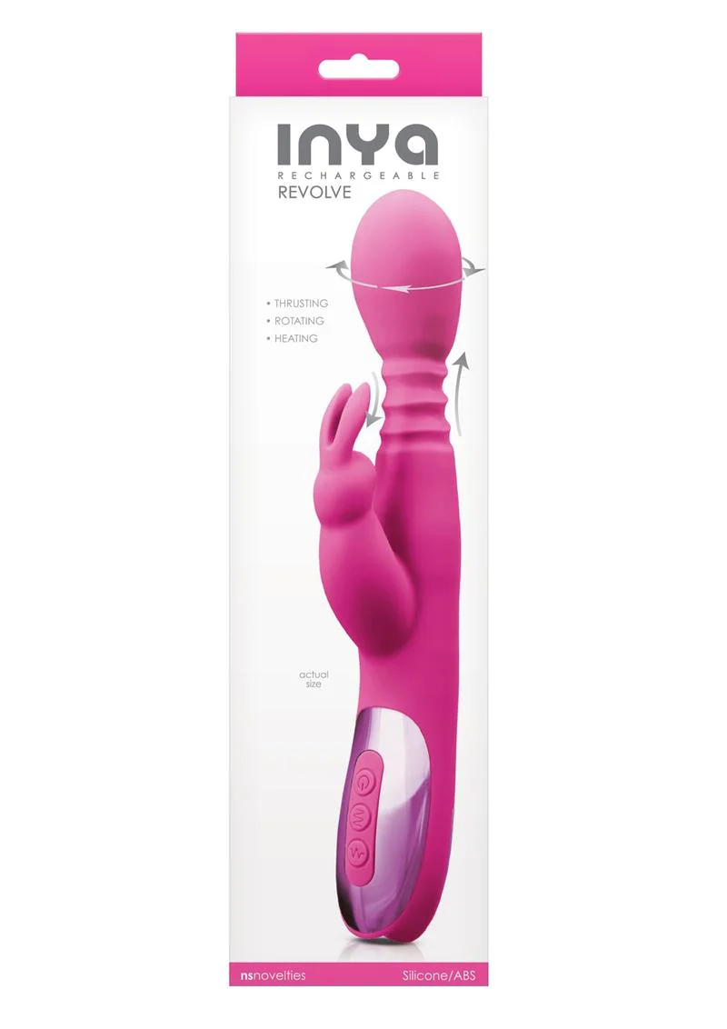 Inya Revolve Silicone Rechargeable Rabbit Vibrator Thrusting Rotating - Image 3