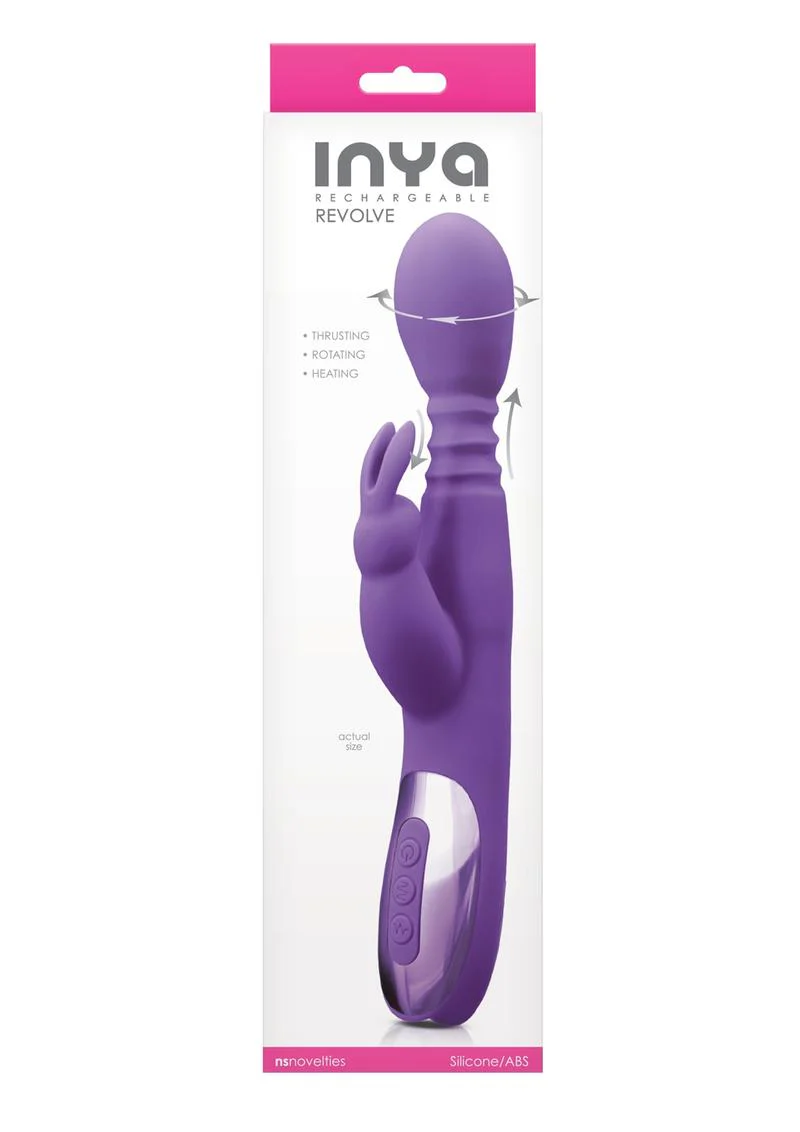 Inya Revolve Silicone Rechargeable Rabbit Vibrator Thrusting Rotating - Image 4