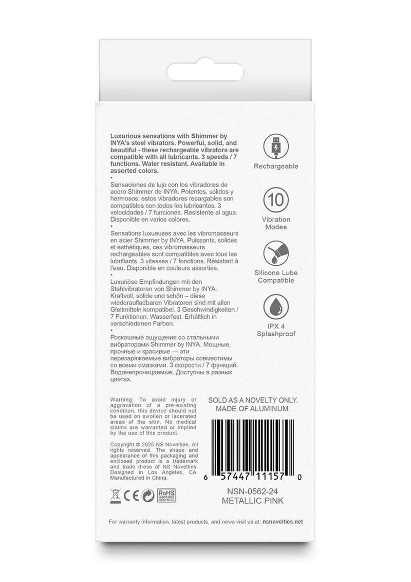 Inya Shimmer Rechargeable Steel Vibrator - Image 8