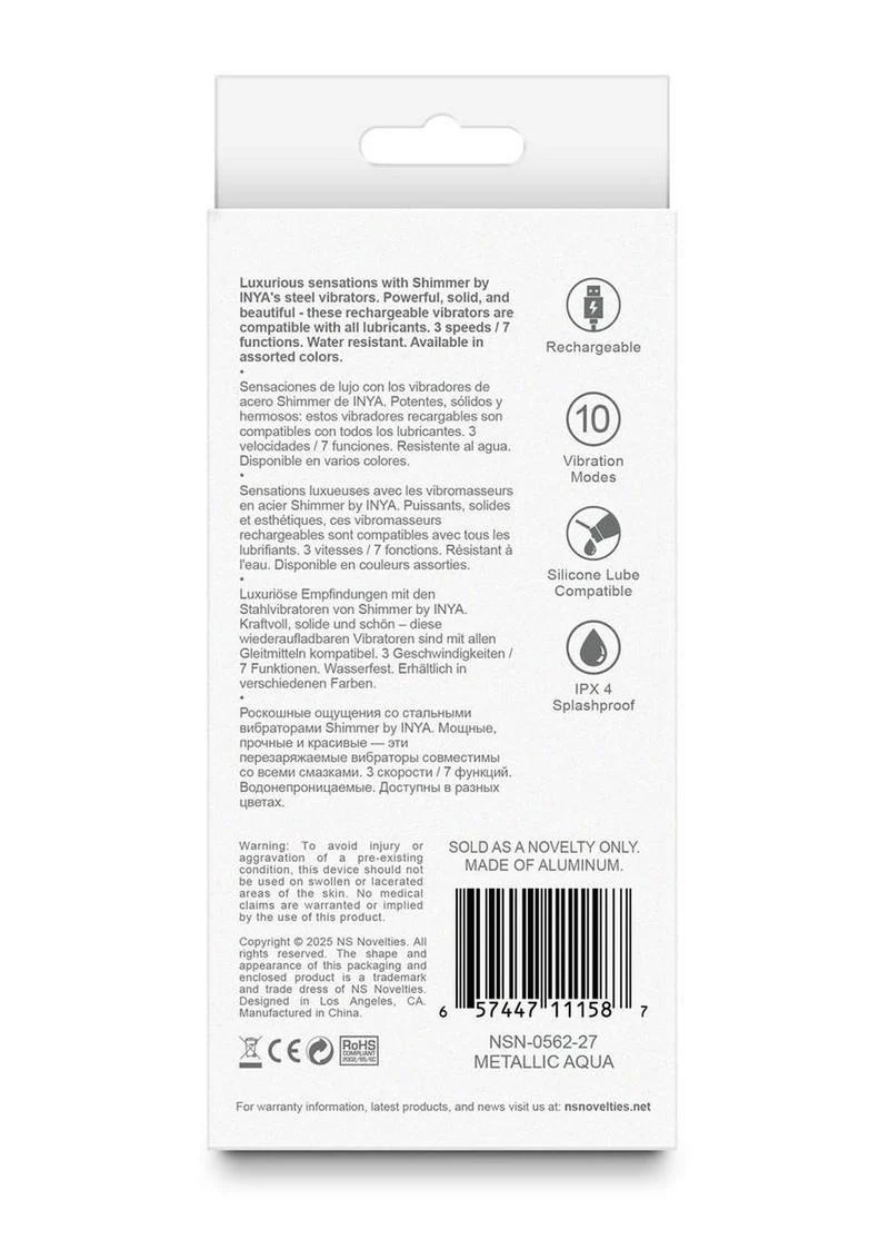 Inya Shimmer Rechargeable Steel Vibrator - Image 9