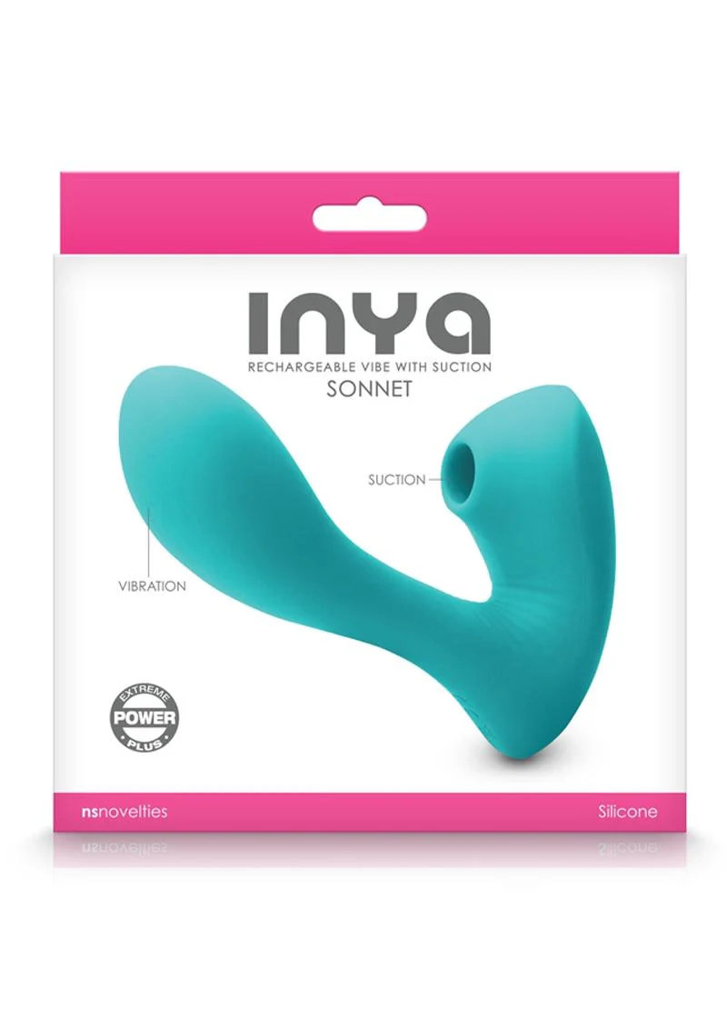 Inya Sonnet Rechargeable Silicone Vibe with Clitoral Suction and Vibration - Image 3