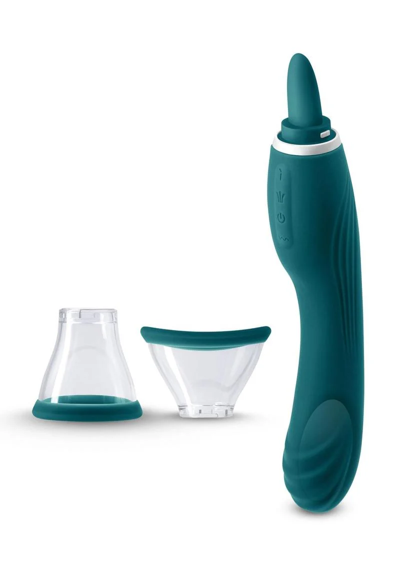 Inya Triple Delight Rechargeable Silicone Vibrator with Suction Cups - Image 2