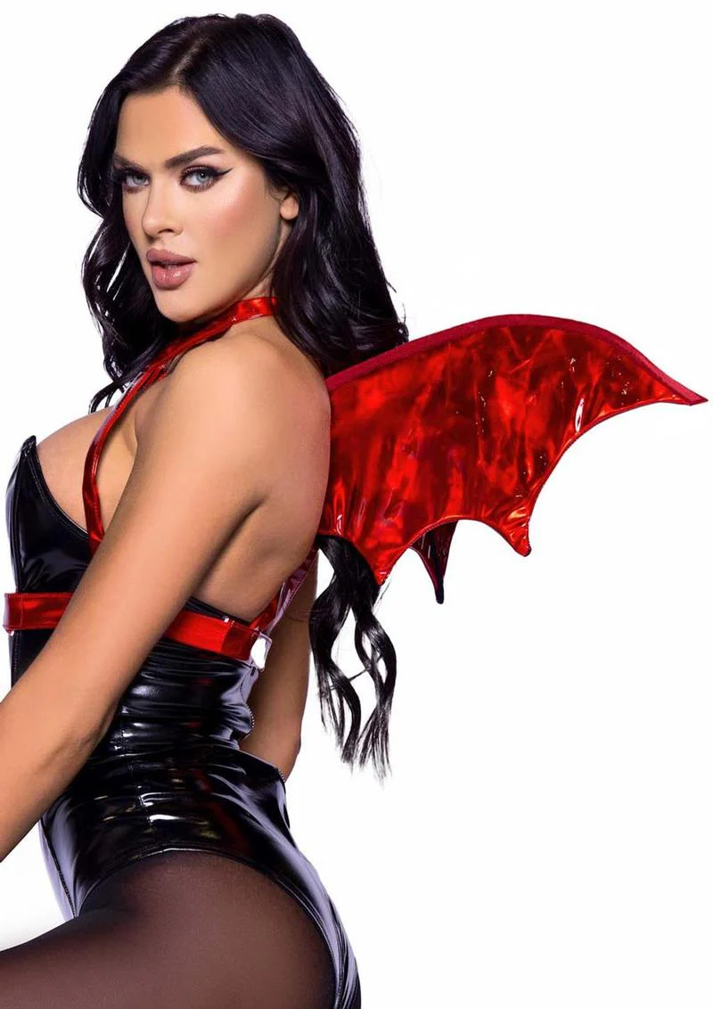 Iridescent Vinyl Devil Wing Body Harness - Image 3