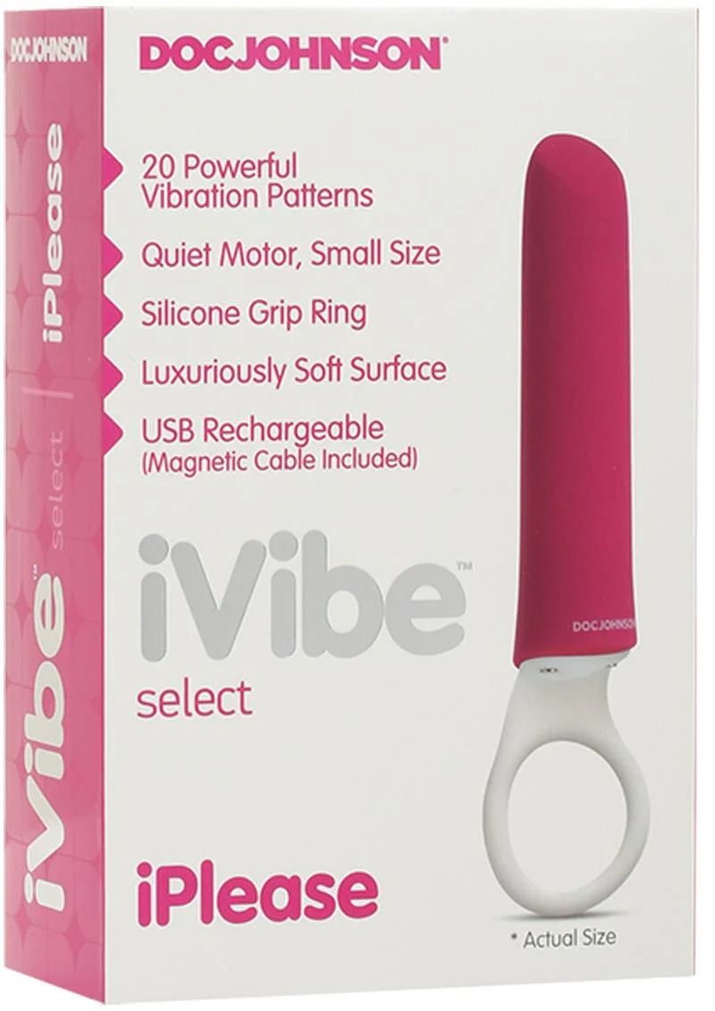 iVibe Select iPlease Rechargeable Mini Vibrator with Grip Ring - Image 4