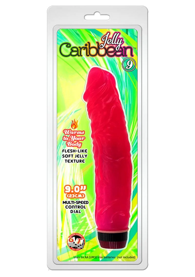 Jelly Caribbean Number 9 Multi-Speed Red Warming Vibrator - Image 2