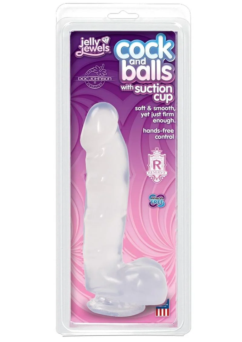 Jelly Jewels Cock and Balls Realistic Dildo by Doc Johnson - Image 11