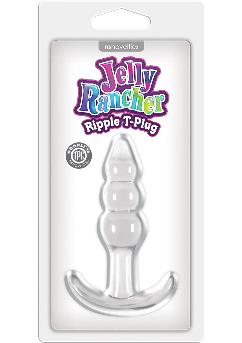 Jelly Rancher Ripple T Plug Clear Odorless TPE - Image 3