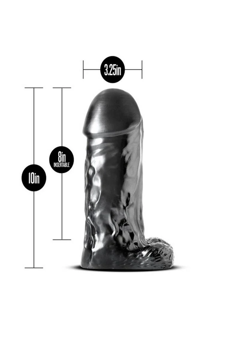 JET Destroyer Dildo with Balls With Carbon Metallic - Image 2