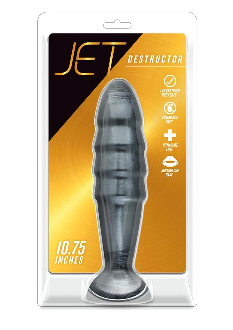 Jet Destructor Butt Plug 10.75 Inch Carbon Metallic - Image 2