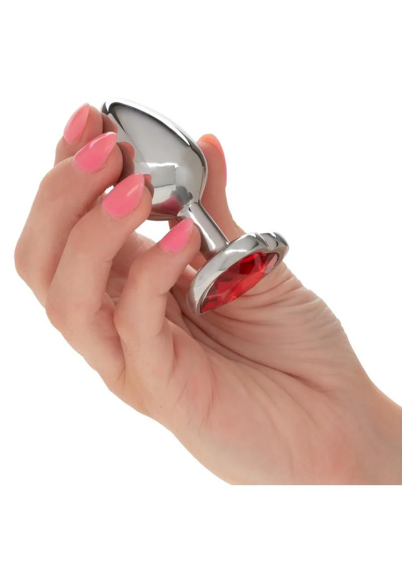 Jewel Ruby Heart Aluminum Anal Plug - Image 3