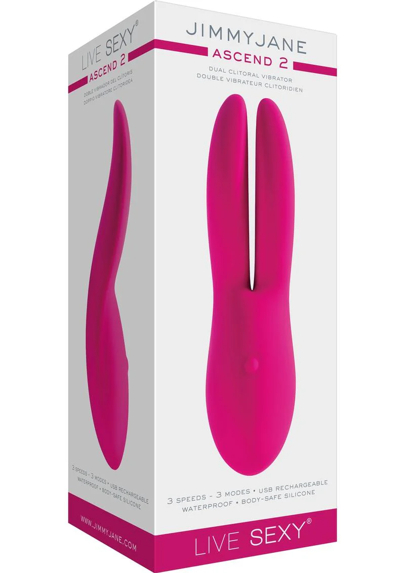 JimmyJane Ascend 2 Rechargeable Dual Clitoral Vibrator - Image 2