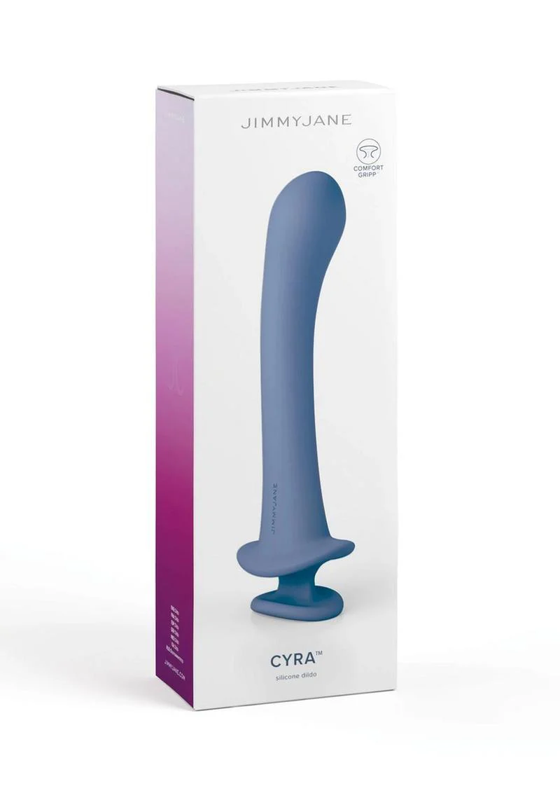 Jimmyjane Cyra Silicone Dildo Ergonomic Design with Comfort Grip - Image 4