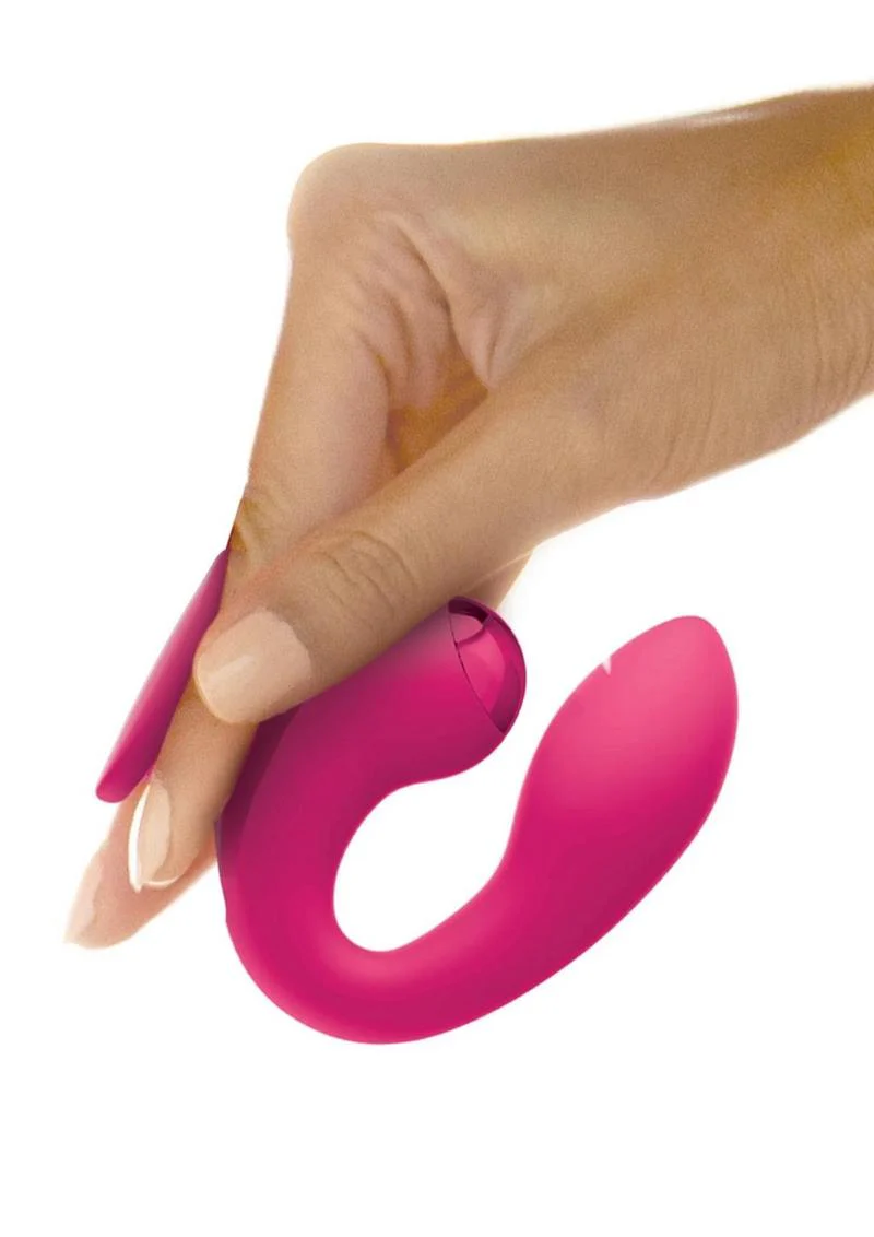 Jimmyjane Dual Gripp Rechargeable Pink Silicone Finger Massager - Image 3