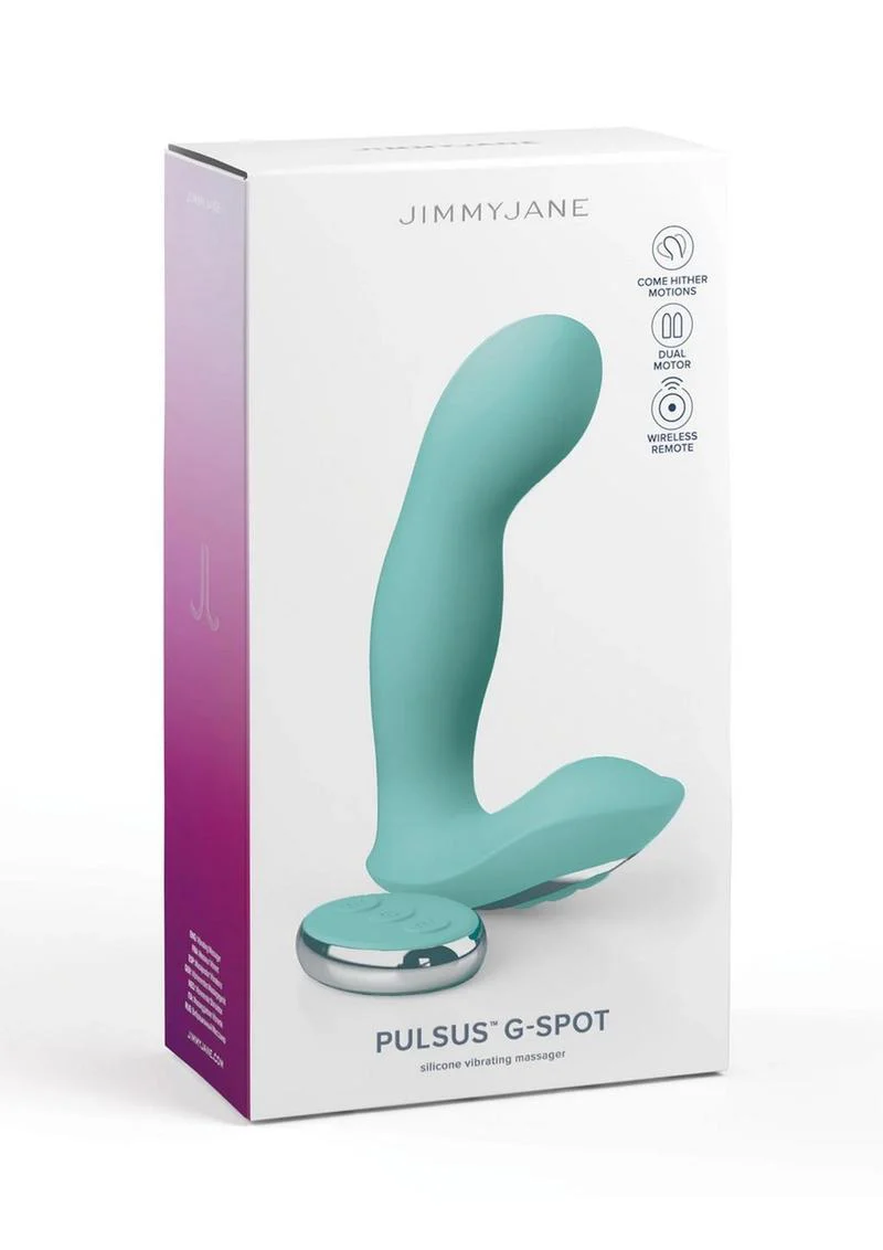 JimmyJane Pulsus G-Spot Rechargeable Silicone Dual Stimulator Teal - Image 4