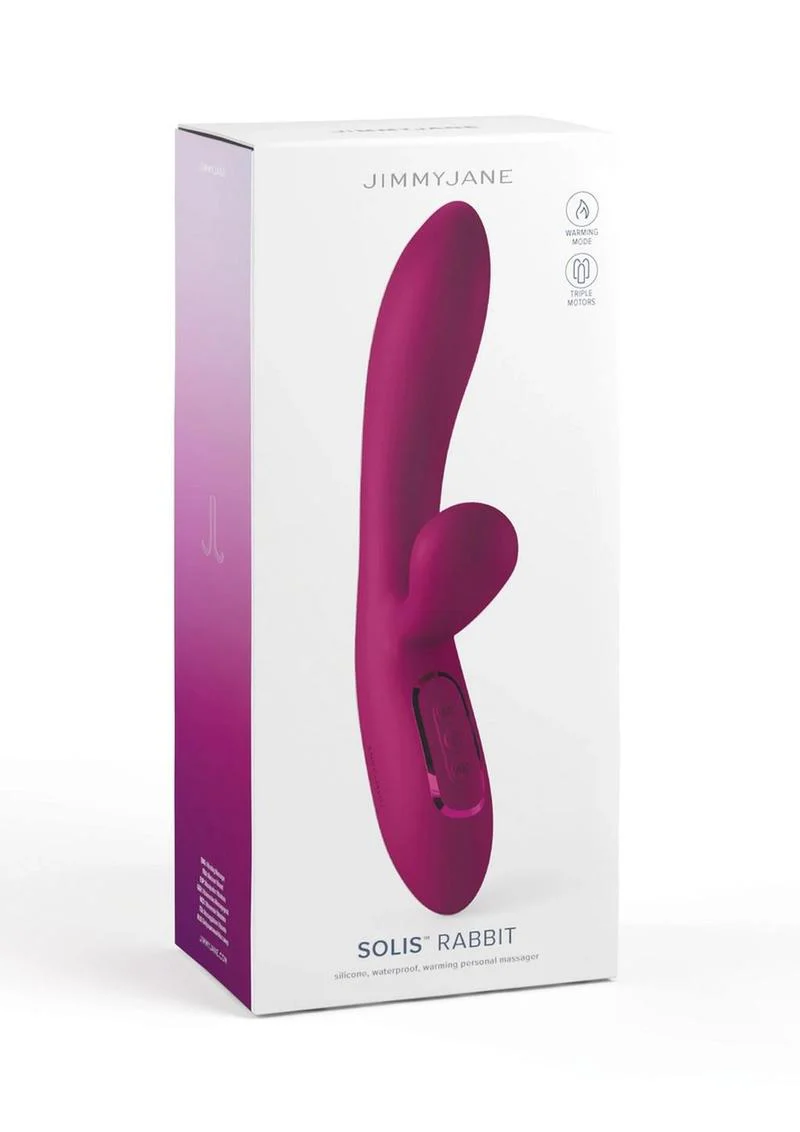 JimmyJane Solis Rabbit Vibrator Rechargeable Warming Silicone - Image 4