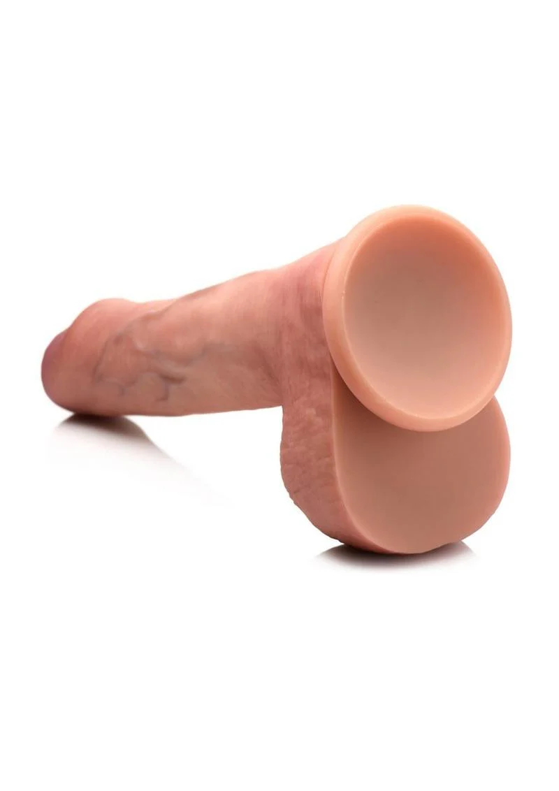 Jock Dual Density Uncut Silicone Dildo Caramel - Image 3