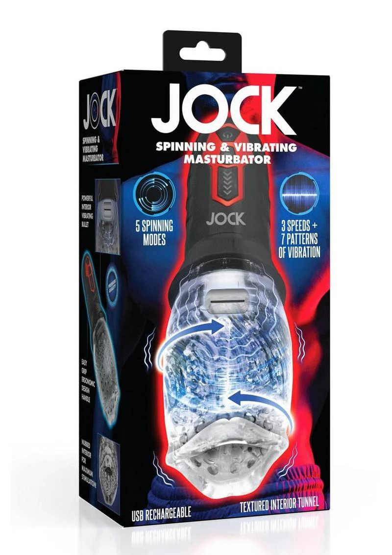 Jock Spinning and Vibrating Rechargeable Masturbator - Image 4