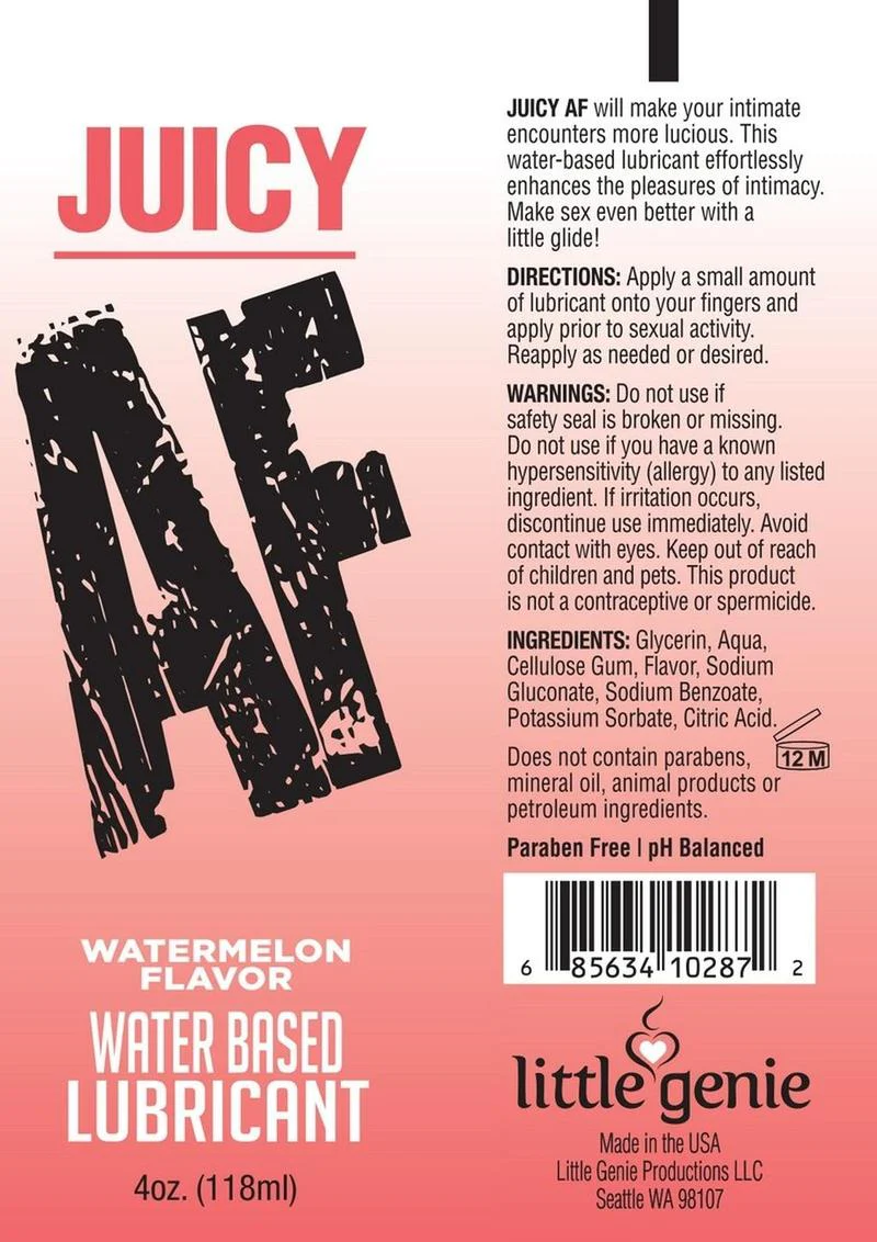 Juicy AF Watermelon Flavored Water Based Lubricant - Image 3