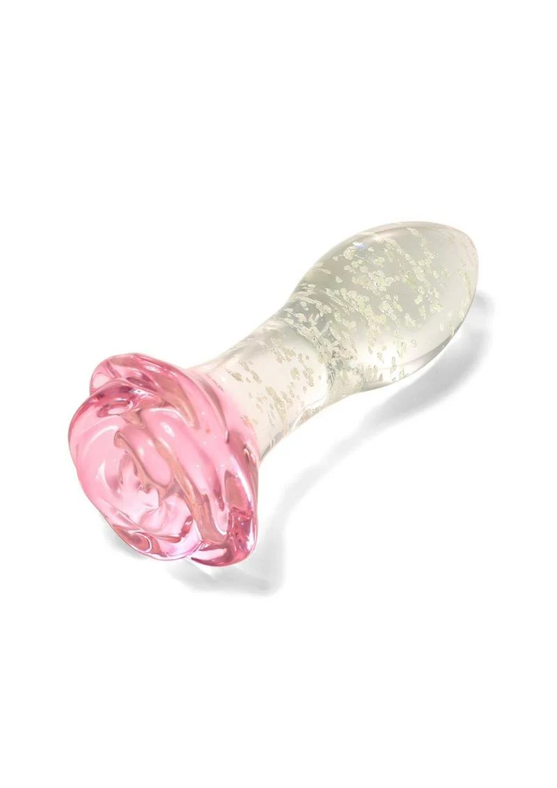 Juicy Glass Rose Glow In The Dark Butt Plug - Image 2