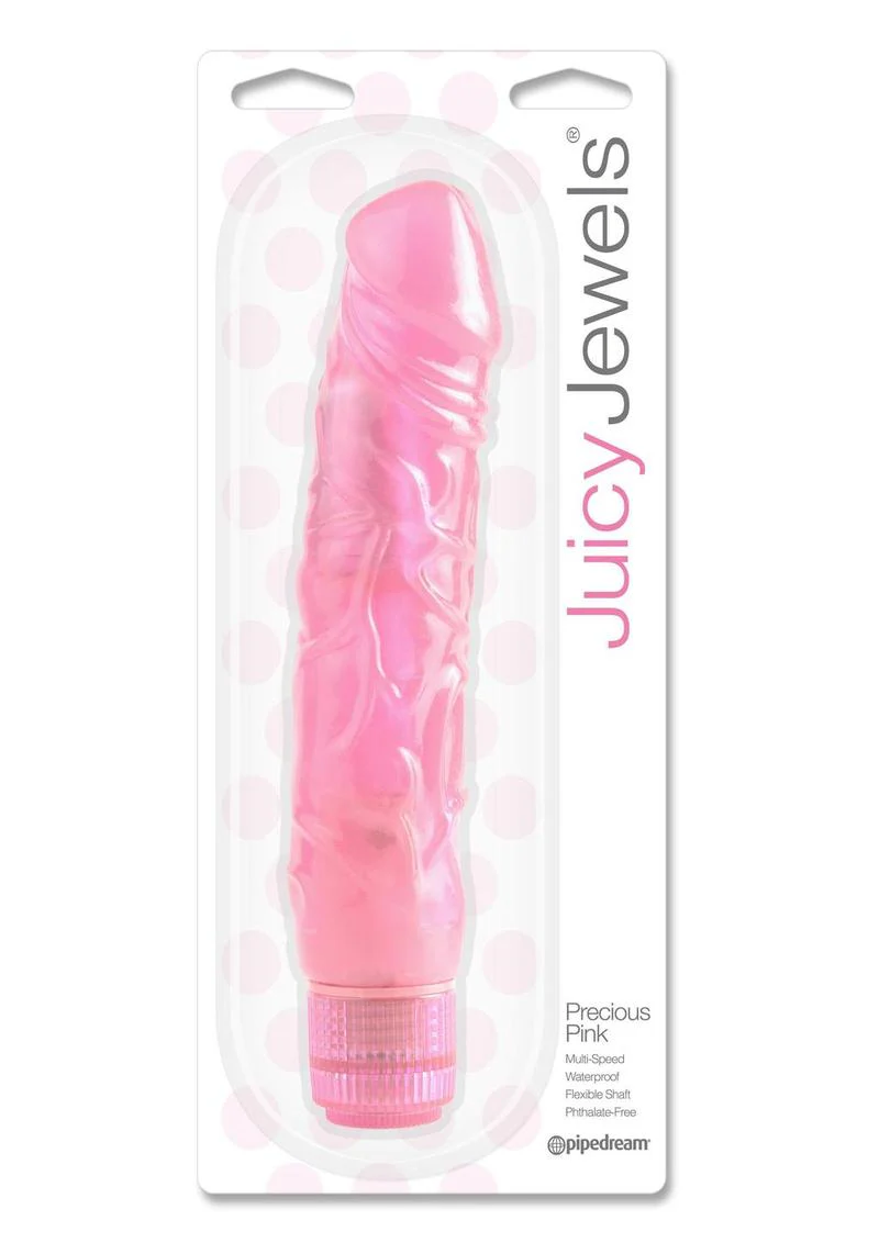 Juicy Jewels Precious Pink Vibrator Multi-Speed Waterproof - Image 3