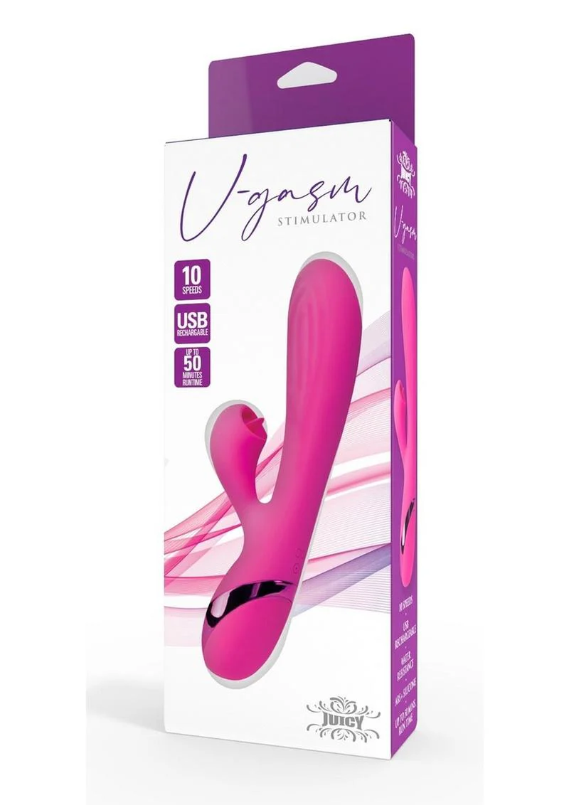 Juicy V-Gasm Stimulator Rechargeable Rabbit Vibrator - Image 4
