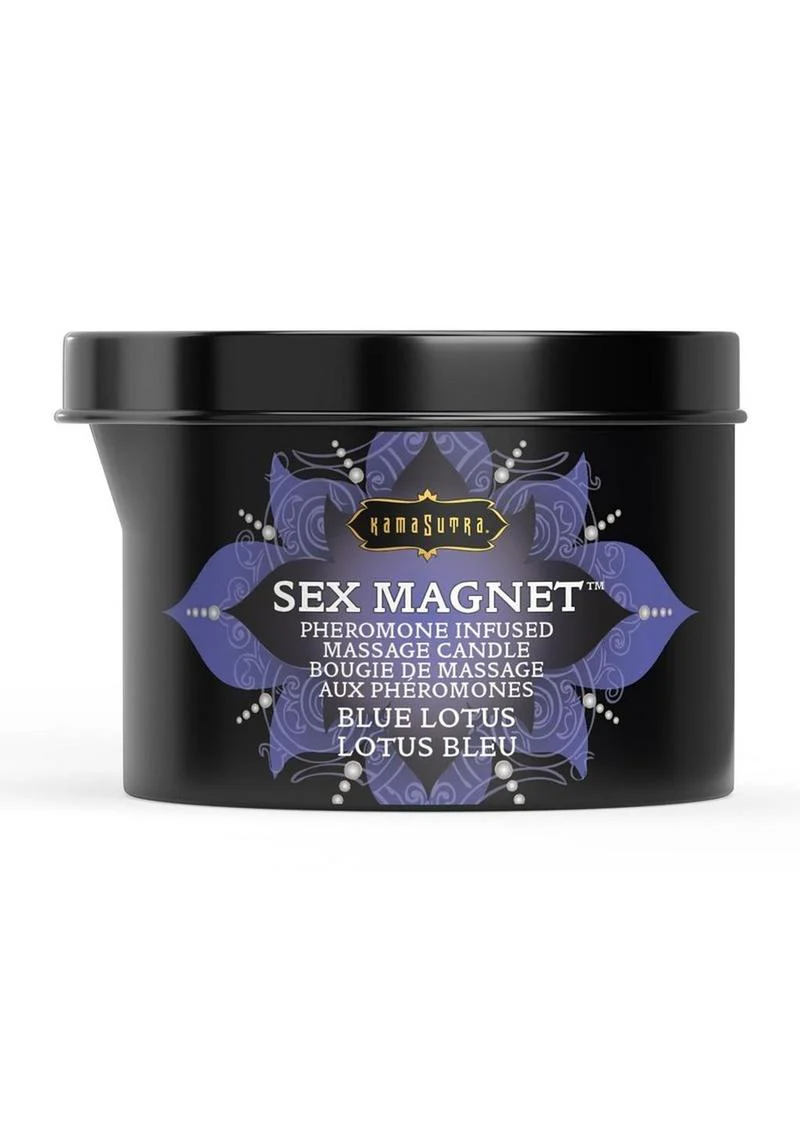 Kama Sutra Sex Magnet Blue Lotus Pheromone-Infused Massage Candle - Image 2