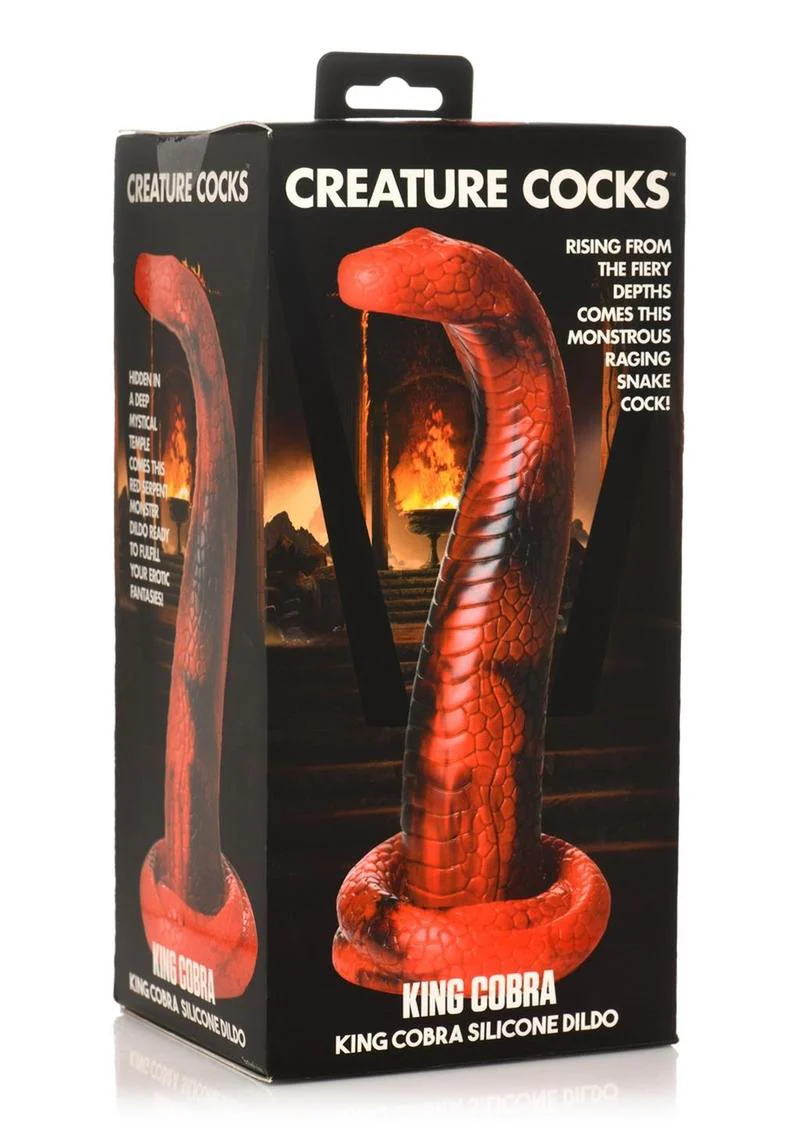 King Cobra Silicone Dildo Black Raging Snake Design - Image 4