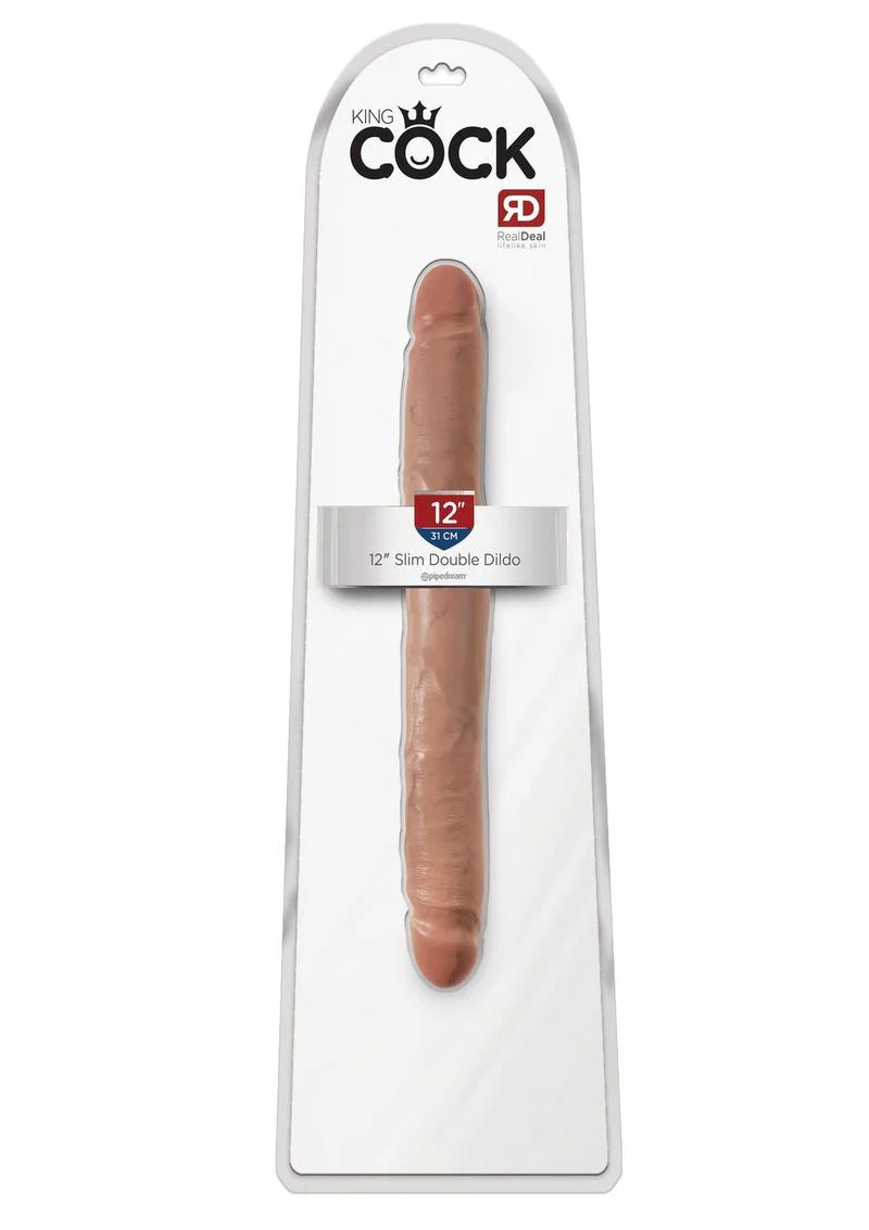 King Cock 12 Inch Slim Double Dildo Flexible Realistic Design - Image 5