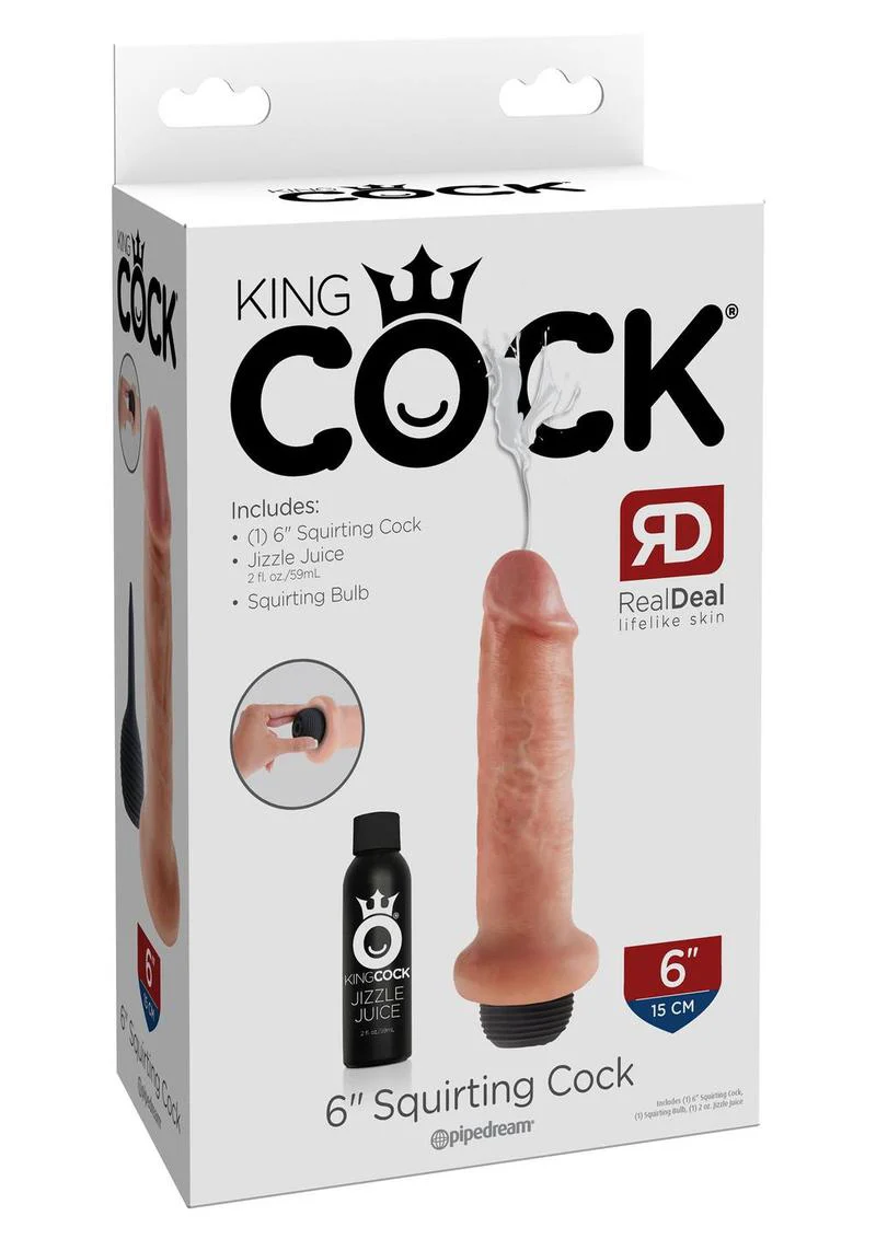 King Cock 6-Inch Squirting Dildo Kit Caramel - Image 8