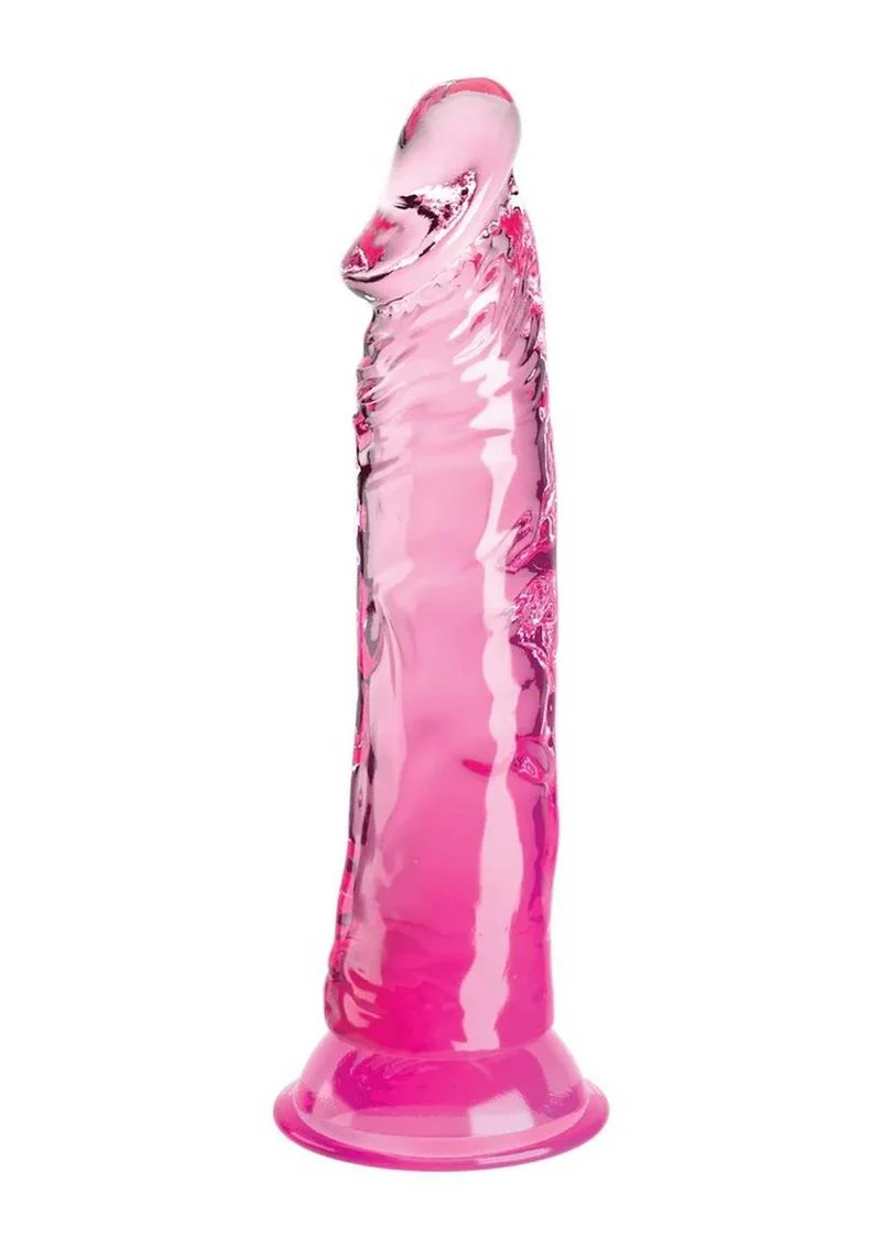 King Cock Clear 8 Inch Dildo with Suction Base Realistic And Strap-On - Image 2