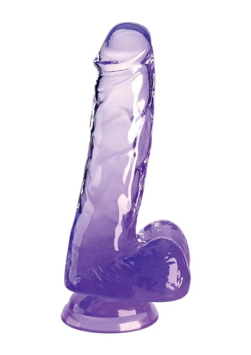 King Cock Clear Dildo with Balls - Image 10