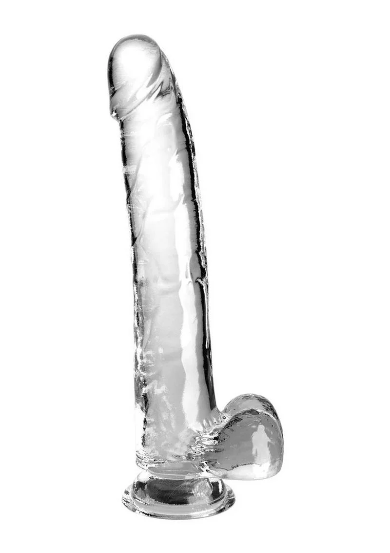 King Cock Clear Dildo with Balls - Image 12