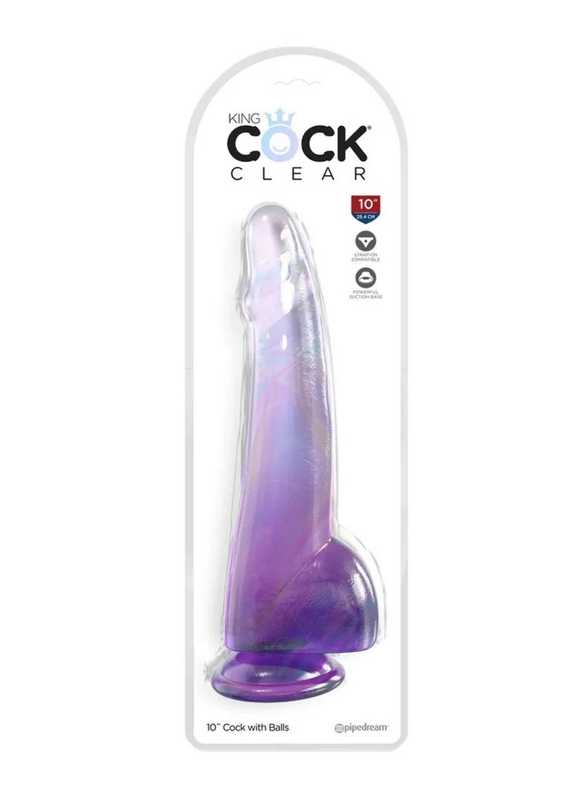 King Cock Clear Dildo with Balls - Image 15