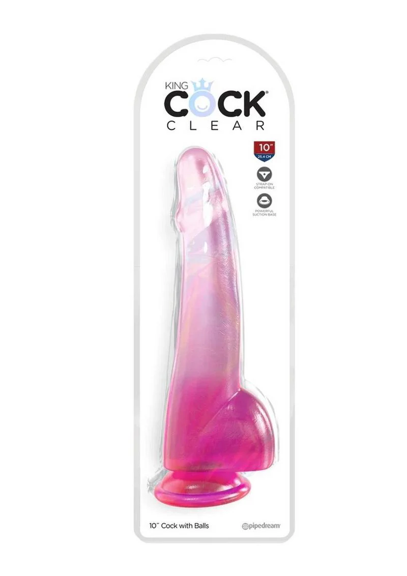 King Cock Clear Dildo with Balls - Image 16