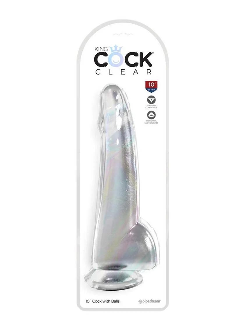 King Cock Clear Dildo with Balls - Image 17