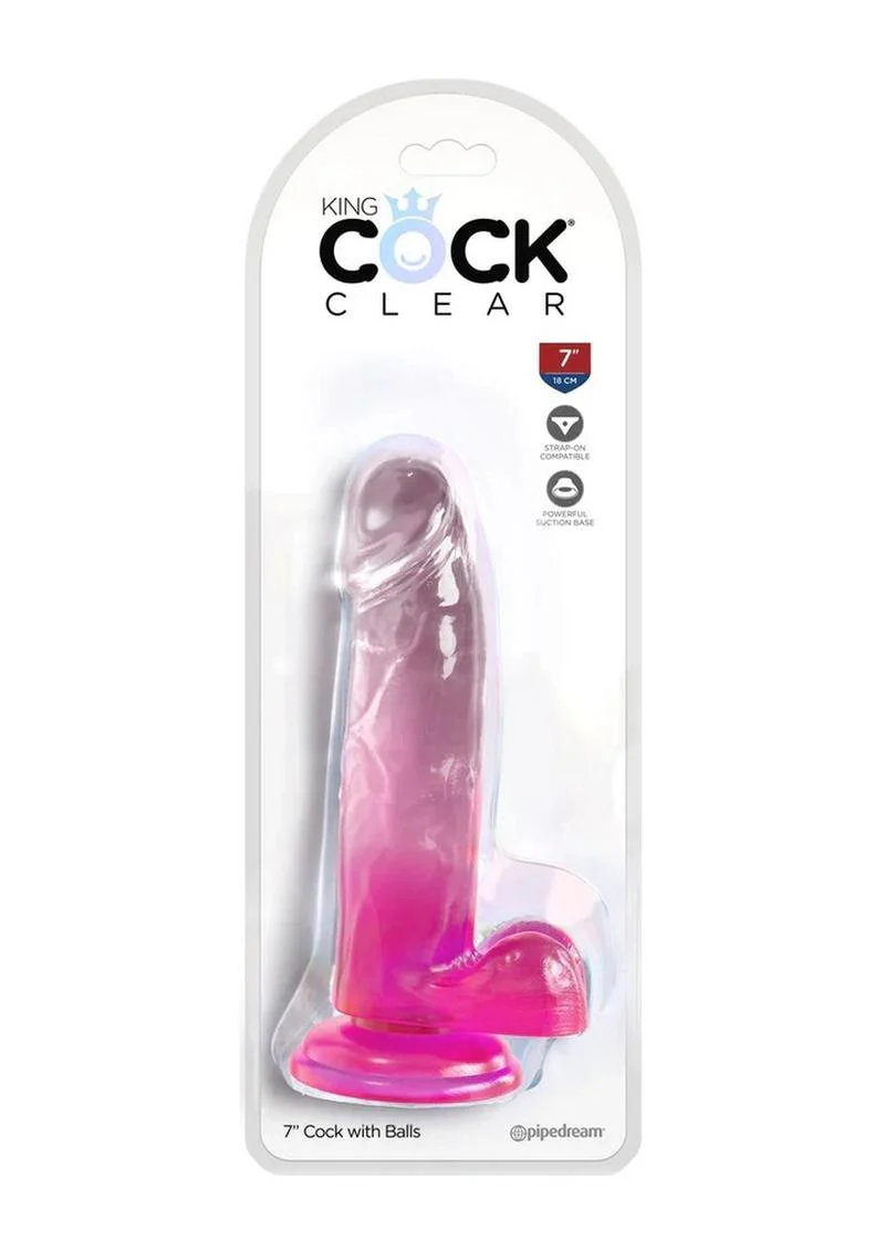 King Cock Clear Dildo with Balls - Image 21