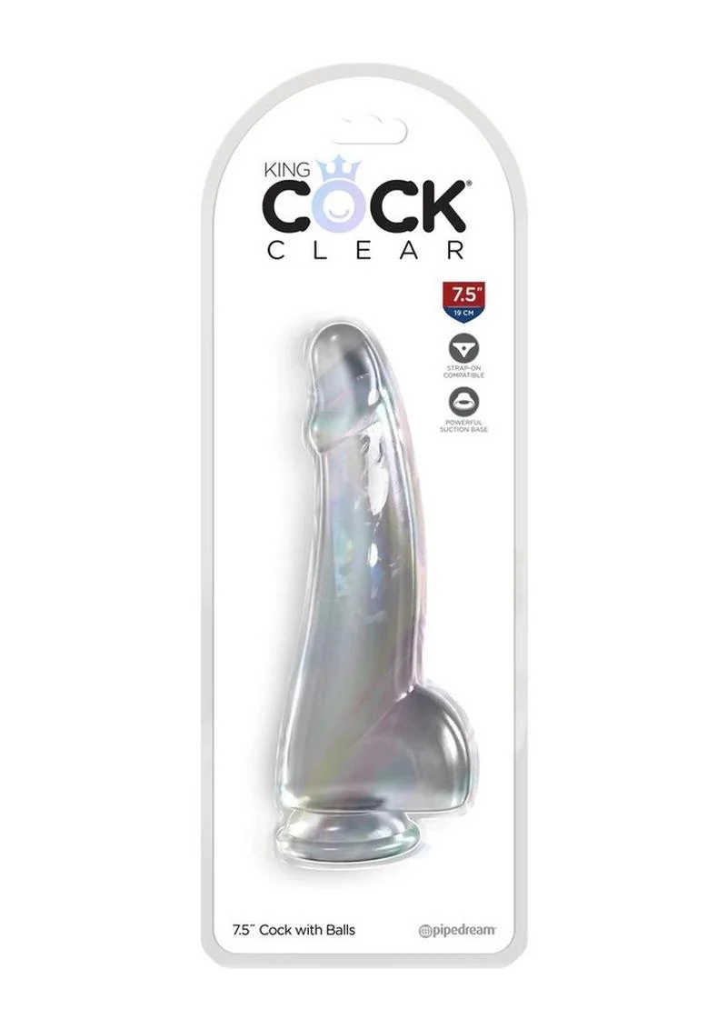 King Cock Clear Dildo with Balls - Image 22
