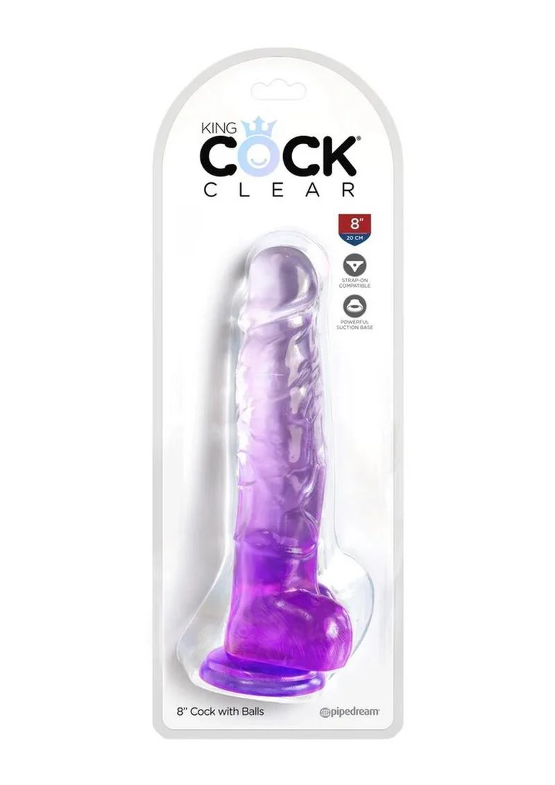 King Cock Clear Dildo with Balls - Image 23