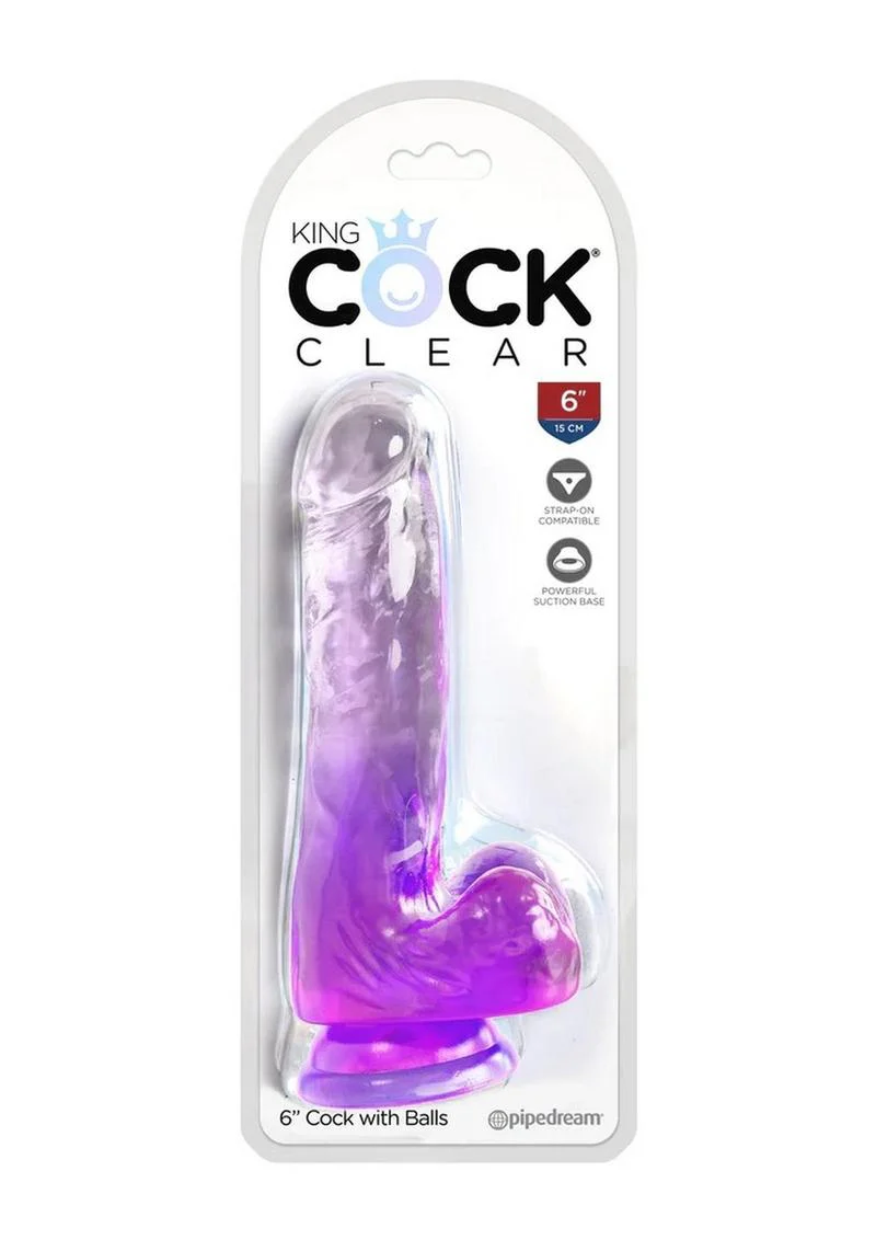 King Cock Clear Dildo with Balls - Image 25
