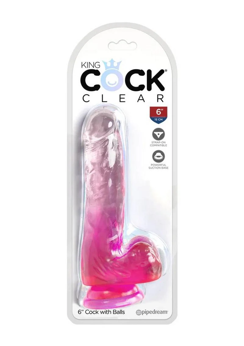 King Cock Clear Dildo with Balls - Image 26