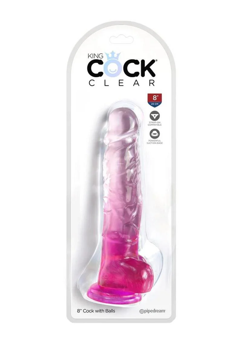King Cock Clear Dildo with Balls - Image 27