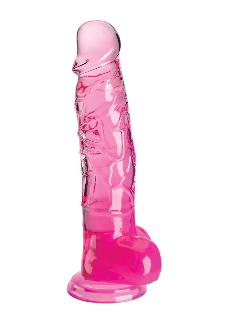 King Cock Clear Dildo with Balls - Image 6