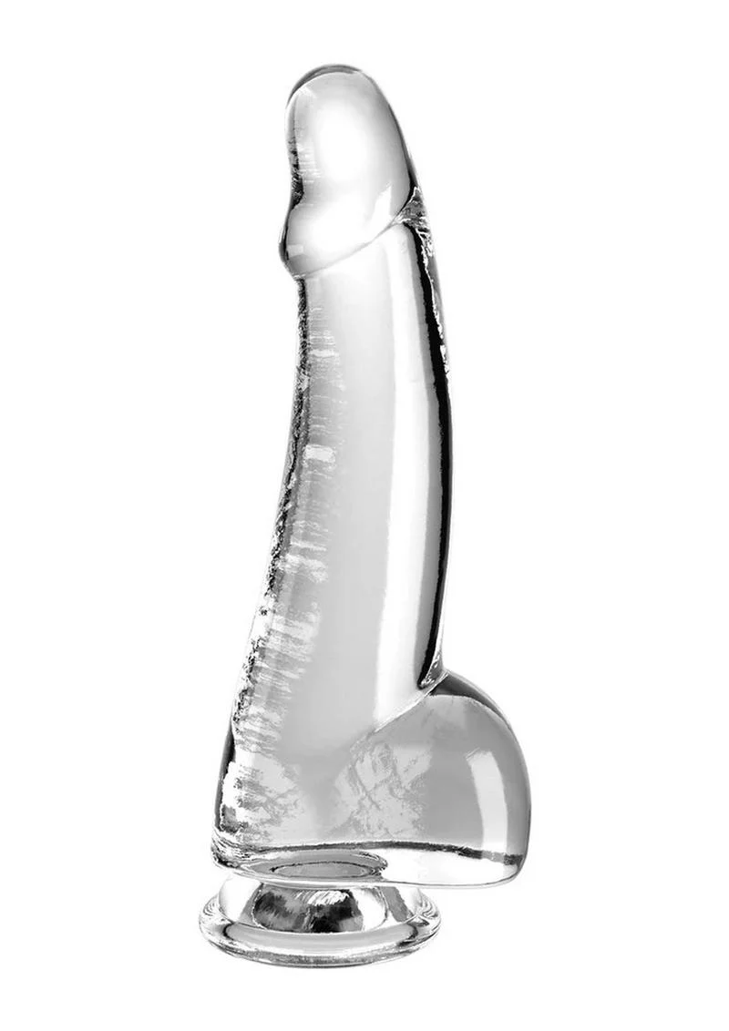 King Cock Clear Dildo with Balls - Image 9