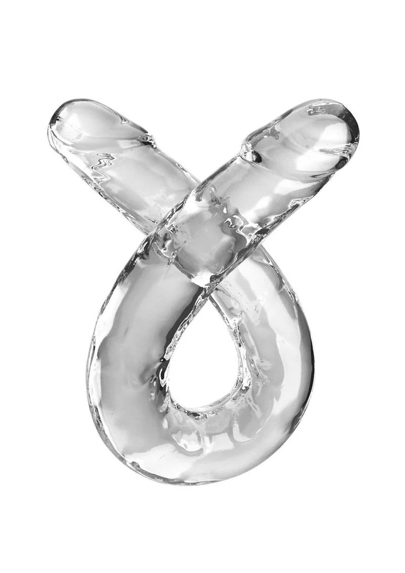 King Cock Clear Double Dildo 18 Inch Flexible Transparent Design - Image 2